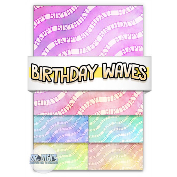 Birthday Waves Backing Paper
