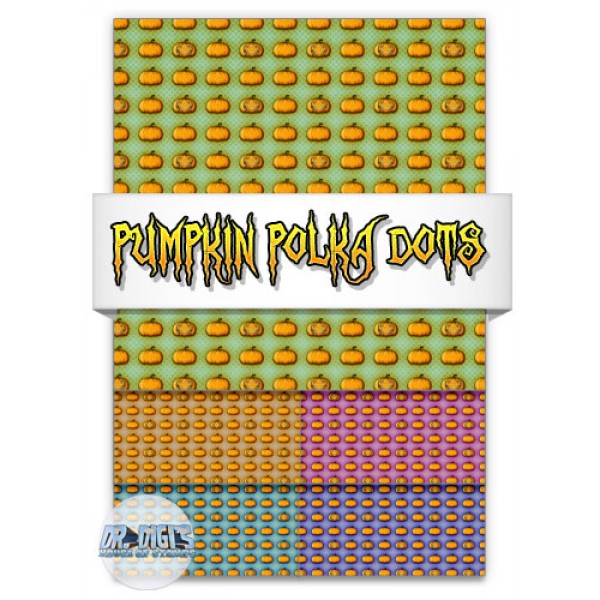 Pumpkin Polka Dots Backing Paper