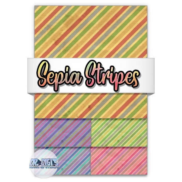 Sepia Stripes Backing Paper