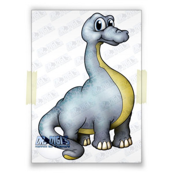 Brendan the Brontosaurus colour digital stamp