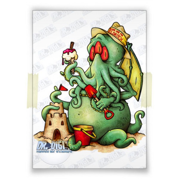 Cthulhu by the seaside_colour