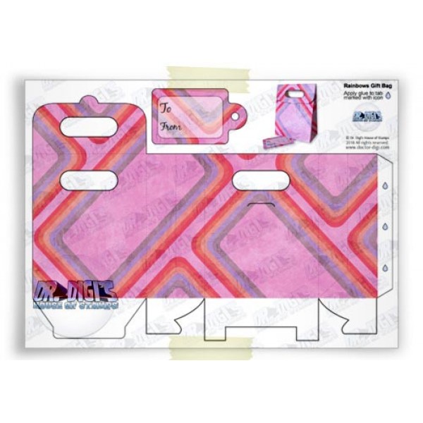 Gift bag template "PinkBows"