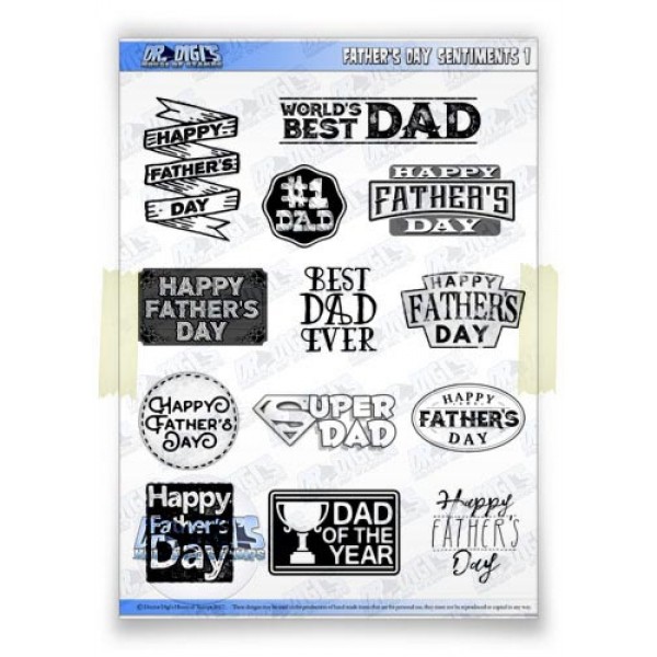 Fathers Day Sentiment sheet