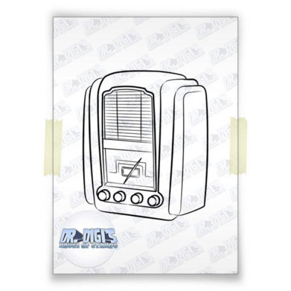 Valve Radio digital stamp